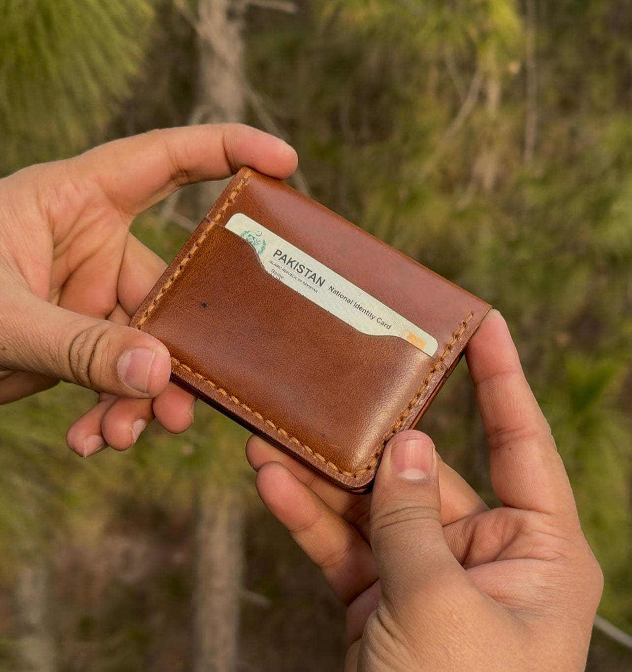 Vertical Leather Card Holder