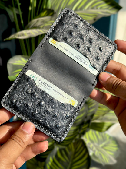 Pure Ostrich Leather (Vertical Cards Holder)