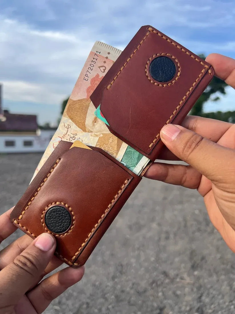 Magnetic ARC Pure Leather Wallet