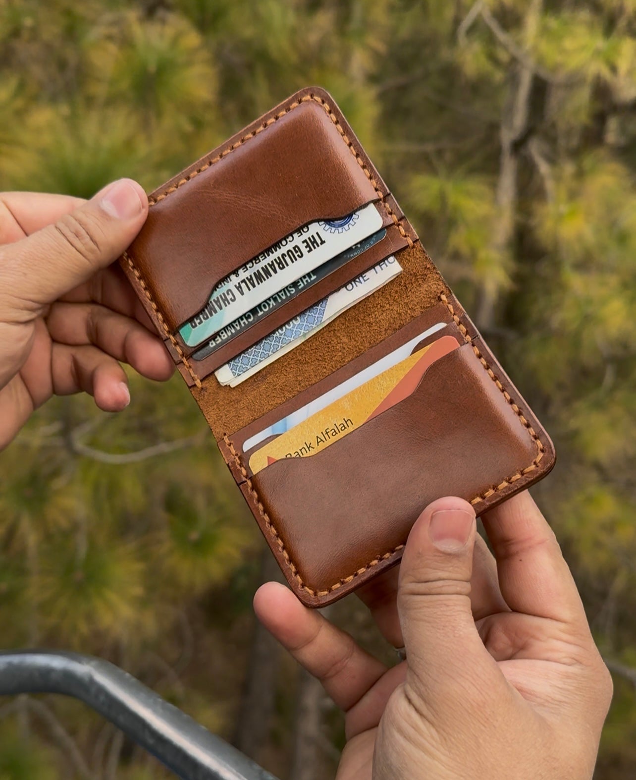 Vertical Leather Card Holder