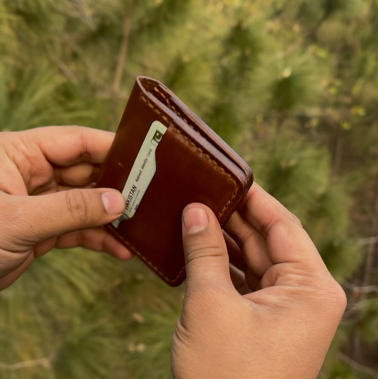 Vertical Leather Card Holder