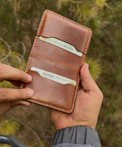 Vertical Leather Card Holder