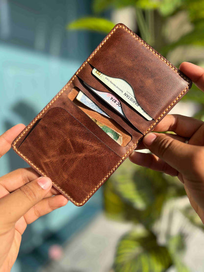 ARABIC ROVER GOAT LEATHER - Vertical Card Holder