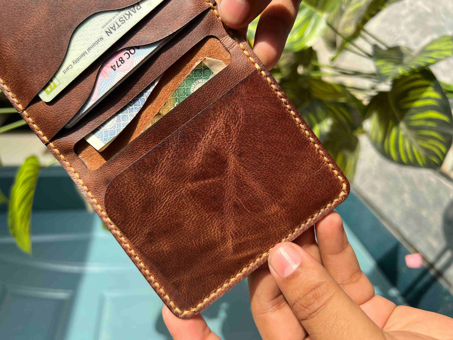 ARABIC ROVER GOAT LEATHER - Vertical Card Holder