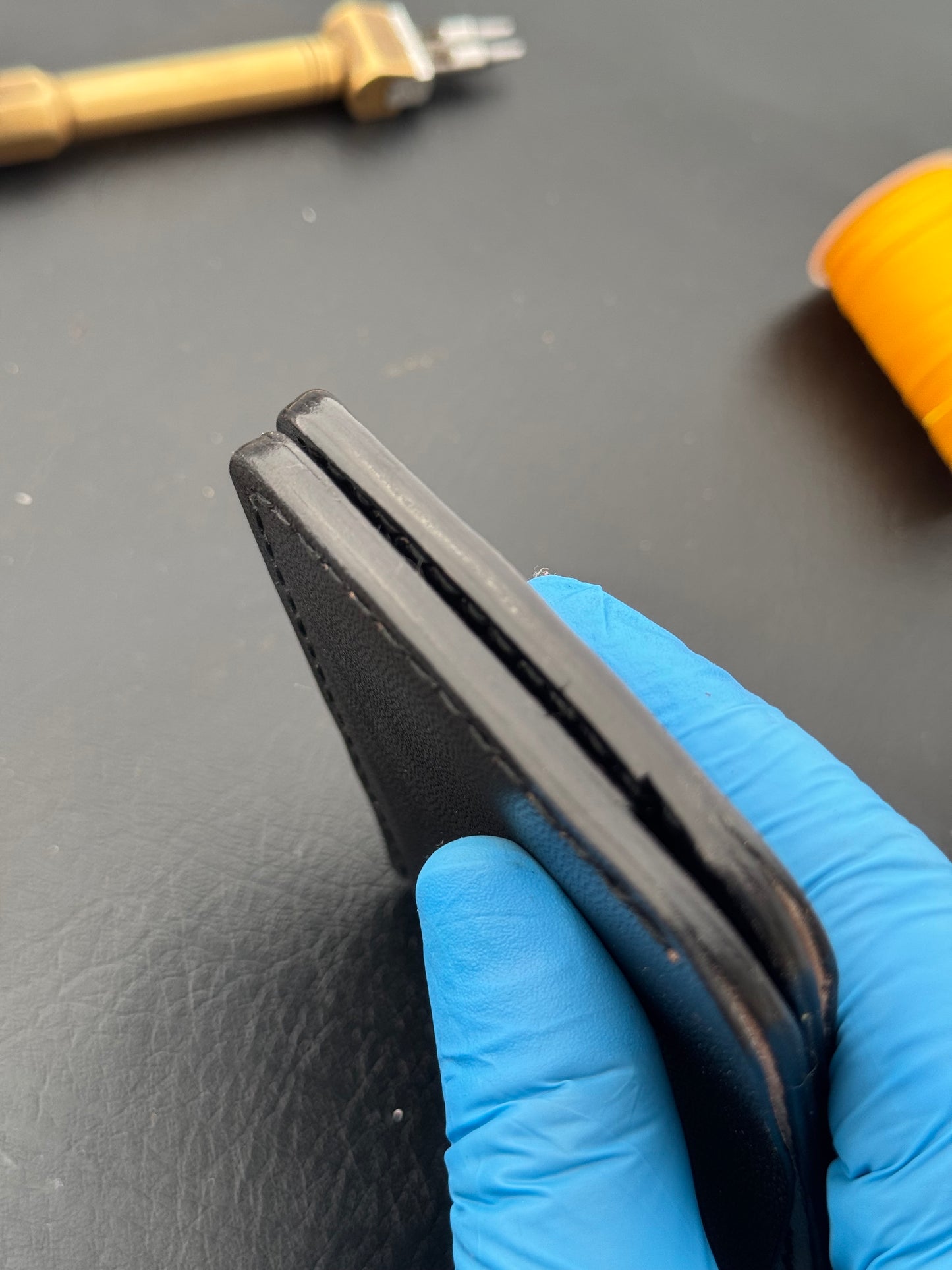 BiFold Black Leather Wallet - VegTan