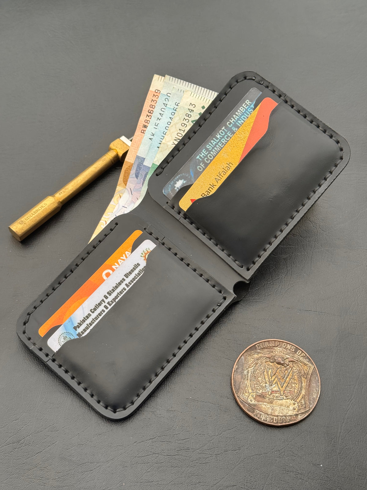Rivo BiFold CG Leather Wallet – Bin Asghar Leather
